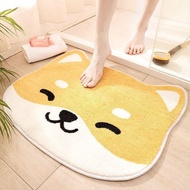 Akita Design Furry Carpet Cute Cat Mat Absorbent Bathroom Door Mat