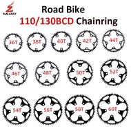 WUZEI Road Bike 110/130BCD Chainring 36/38/40/42/44/46/48/50/52/54/56/58/60T 110BCD/130BCD Road/Fold