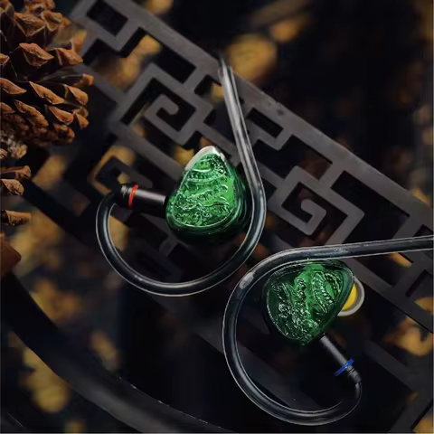 TANGZU WANER SG 2 Jade -Dragon--Edition 10mm PET Single Dynamic In-Ear Earphones with Silicone Stora