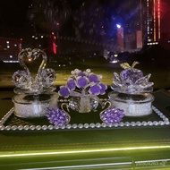 Ornament Crystal Solar Rotating Solar Rotating Aromatherapy Swan Ornament Rotating Lotus Internet Ce