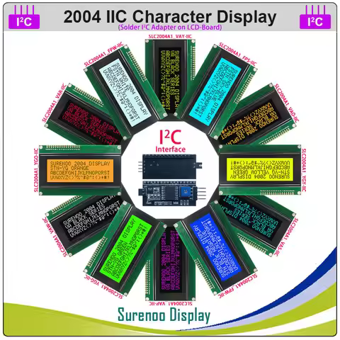 Serial IIC I2C TWI 2004 204 20*4 English & Japanese Character LCD Module Display Panel Screen for Ar