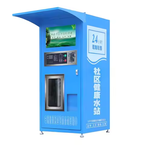 Combo Purified Water Vending Machine With QR Code Token Coin Payment