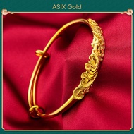 ASIX GOLD กำไลผู้หญิง 999 กำไลมงคลชุบทอง 24K ไม่ลอก ไม่ดำ