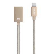 Kanex USB-C to USB 3.0 Adapter with DuraBraid Fiber 8.25 Inches (21cm) - Gold