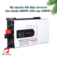 Bộ chuyển đổi điện Inverter Sin chuẩn 6000W (liên tục 3000W) 12V/24V/48V/72V/96V sang 220V