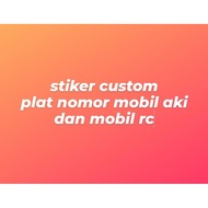 Custom number plates for battery cars / favorite rc cars