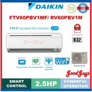 Daikin FTV60PB / RV60PB R32 2.5HP WIFI Air Conditioner Gin-ION Filter Standard Non Inverter (FTV60PB