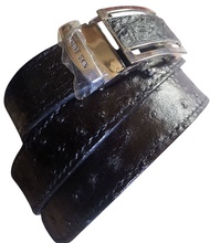 Buckle-Belt Genuine Ostrich  Leather