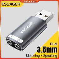 ESSAGER USB Sound Card External OTG Portable AUX 3.5mm - ES-OTG21