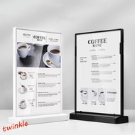 TWINKLE1 Acrylic Sign Holders, A4 a5 a6 L-Shaped Menu Display Stand, Art Display Frame T-Shaped Anti