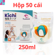 Túi trữ sữa túi trữ sữa Kichi có vòi 120ml 200ml 250ml có 2 lớp khóa zip chống rò rỉ sữa - túi trữa
