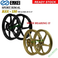6L ENKEI SPORT RIM RSX 150/ RS-X/ RSX HONDA SPORT RIM 666 (ABS) 160/185-17 BLACK GOLD 6 KAKI RIM
