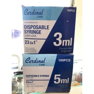 Cardinal Care Disposable Syringe 3cc, 5cc by 5’s