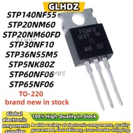1-5PCS  STP140NF55 STP20NM60 STP20NM60FD STP30NF10 STP36N55M5 STP5NK80Z STP60NF06 STP65NF06 TO-220 s