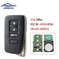 QWMEND HYQ14FBA Smart Car Key for Lexus GS350 GS450H ES350 ES300h GS200t 2013 - 2016 Car Remote Key 