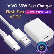 VIVO 33W Original Flash Charging Fast Charger Type C data cable 11V/3A adapter For vivo X30 X30PRO