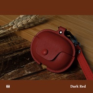 Luxury PU Leather Case for Galaxy Buds3/Buds3 Pro Earbuds with Strap Anti-Drop Protection Shockproof