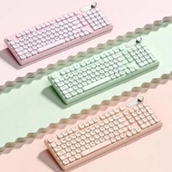 EWEADN V102 Wireless 3 Modes Keyboard, 98 Keys Creamy Gaming Keyboard with Number Pad, Display Scree