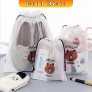 ลายการ์ตูน ถุงหมีบราวน์ กระเป๋าหูรูด กระเป๋าใส่เครื่องเขียน / Multi Purpose Bag