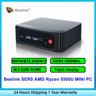 Beelink SER5 AMD Ryzen 5500U 16G+500GB M.2 2280 NVME SSD DDR4 3200Mhz MINI PC