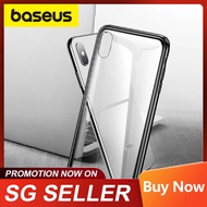 💎✅9.9 SG READY STOCK💎Baseus Luxury Original Tempered Glass Case For iPhone Xs Xs Max XR 2018 Phone Cover Anti Knock Back