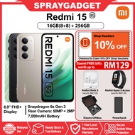 Redmi 15 5G/ 4G (16GB*(8+8)RAM + 256GB ROM) 144Hz Refresh rate l 6.9" Display 🎁Xiaomi Malaysia Warra