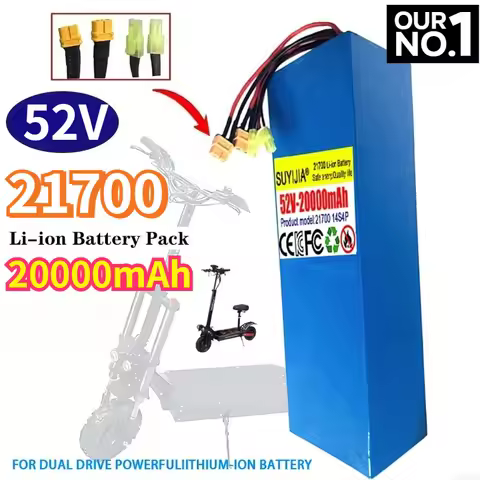 21700 14S4P 52V 20Ah Rechargeable Lithium-ion Battery High-powerdual-port Fastcharging Suitable for 