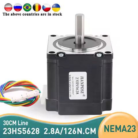 5PCS 23HS5628 Nema 23 Stepper Motor 57 motor NEMA23 Stepper Motor 2.8A 126N.CM 4-lead for 3D printer