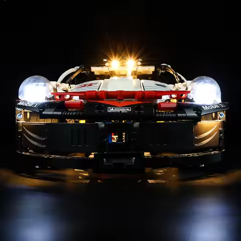 Led Light Kit For LEGO 42096 White Super Racing Car Building Blocks