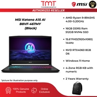 MSI Katana A15 AI B8VF-467MY Gaming Laptop (Black) | AMD Ryzen 9-8945HS | 16GB RAM 512GB SSD | 15.6"