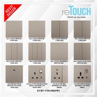 (NEW 2026) Retouch Thin+ Series 13A 16A 20A Light Switch / Double Pole Safety (Ecru Colour SW)