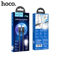 Cáp sạc nhanh Hoco X14 TypeC to TypeC 60W / Type-C to Lightning PD 20W dài 1M / 2M (Đen) - Nhất Tín 