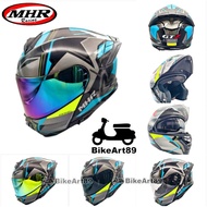 MHR FU935 Full Face Helmet Petronaz Green Double Visor Flip Up Y16 Y15 SYM NINJA Z250 R1 R15M R15 R2