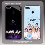 HK-17 EXO Glass KACA Casing for OPPO Realme F7 A7 A12 F9 A12S A11K F5 A5S 2 Pro