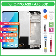 ORIGINAL LCD with Frame For OPPO A76 CPH2375 / A36 LCD Touch Display Screen Digitizer Assembly Repla