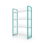 Kefva ชั้นวางสินค้า 4 ชั้น รุ่นสารพัดประโยชน์ แบบตะกร้า | กว้าง 81/120 ซม. | ชั้นตะกร้าขนม ชั้นวางขอ