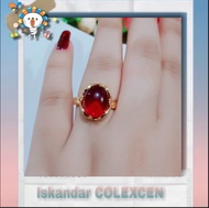 Perhiasan wanita Terbaru Cincin XUPING Permata merah Lapisan EMAS 24k Tahan Karat.BAYAR DI TEMPAT