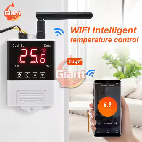 AC 110V 220V DTC2201 Wireless WiFi Temperature Controller Thermostat DS18B20 Sensor Digital Display 