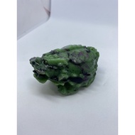 D3167 Natural Gem Ore/Tanzania/Red Green Treasure/Money Dragon Turtle Size About Height 34.7mm Width