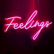 客製化霓虹燈 | Feelings | 夜燈 | LED發光字 | 可調光