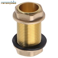 RAREM Bulkhead Fitting, G1/2 G3/4 G1 Male Brass Tube Adaptor, With 2 Silicone Gaskets Hose Fitting W