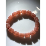 #B487 100% Natural High Quality Translucent Rhodochrosite Bangle H 10.5mm x L 8.3mm x W  8.2mm