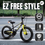 RoyalBaby EZ Freestyle 2 in 1 Balance Bike and Kids Bike 12" (12-30) Black