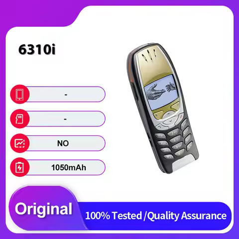 Unlocked Original 6310i Single Sim GSM 900/1800 2G Bluetooth Mobile Phone Russian Arabic Keyboard Ma