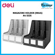 Deli Magazine Rack Holder Plastic Box File A4 3 Tier Desktop File Organizer Paper Storage  | E9845