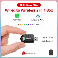 Acodo 2 in 1 Wireless CarPlay AI Mini Box Android Auto Box Plug&Play Automatic Connection Compatible