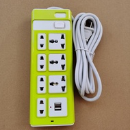 2-pin 2 usb plug 3 meters US standard universal charging plug - Heat-resistant copper conversion soc