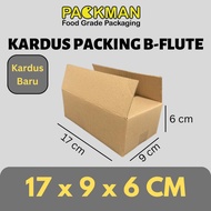 CARDBOARD PACKING 17x9x6 cm CORUGATED CARDBOARD BOX B-FLUTE ONLINE PACKING/