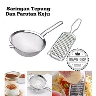 1 SET Saringan Dan Parutan Keju Stainless