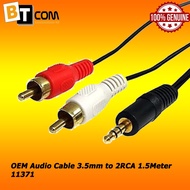 OEM Audio Cable 3.5mm to 2RCA 1.5Meter 11371